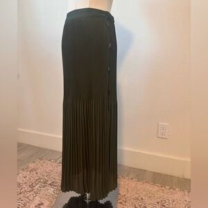 Topshop Dark Green Maxi Skirt